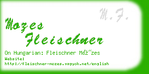 mozes fleischner business card